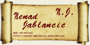 Nenad Jablančić vizit kartica